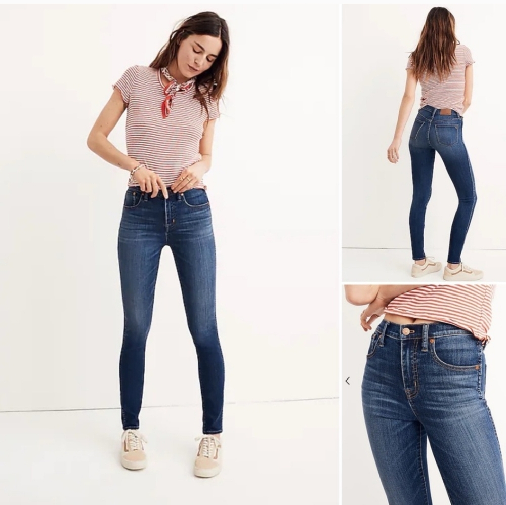Madewell 10" High-Rise Skinny Jeans in Danny Wash Size 26